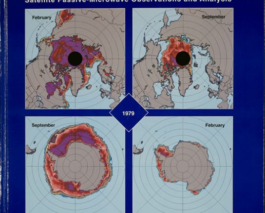 Arctic and Antarctic sea ice (1992). NASA published a book comparing polar ice differences year to year during 1978 – 1987. This book is part of the Senator’s collection.